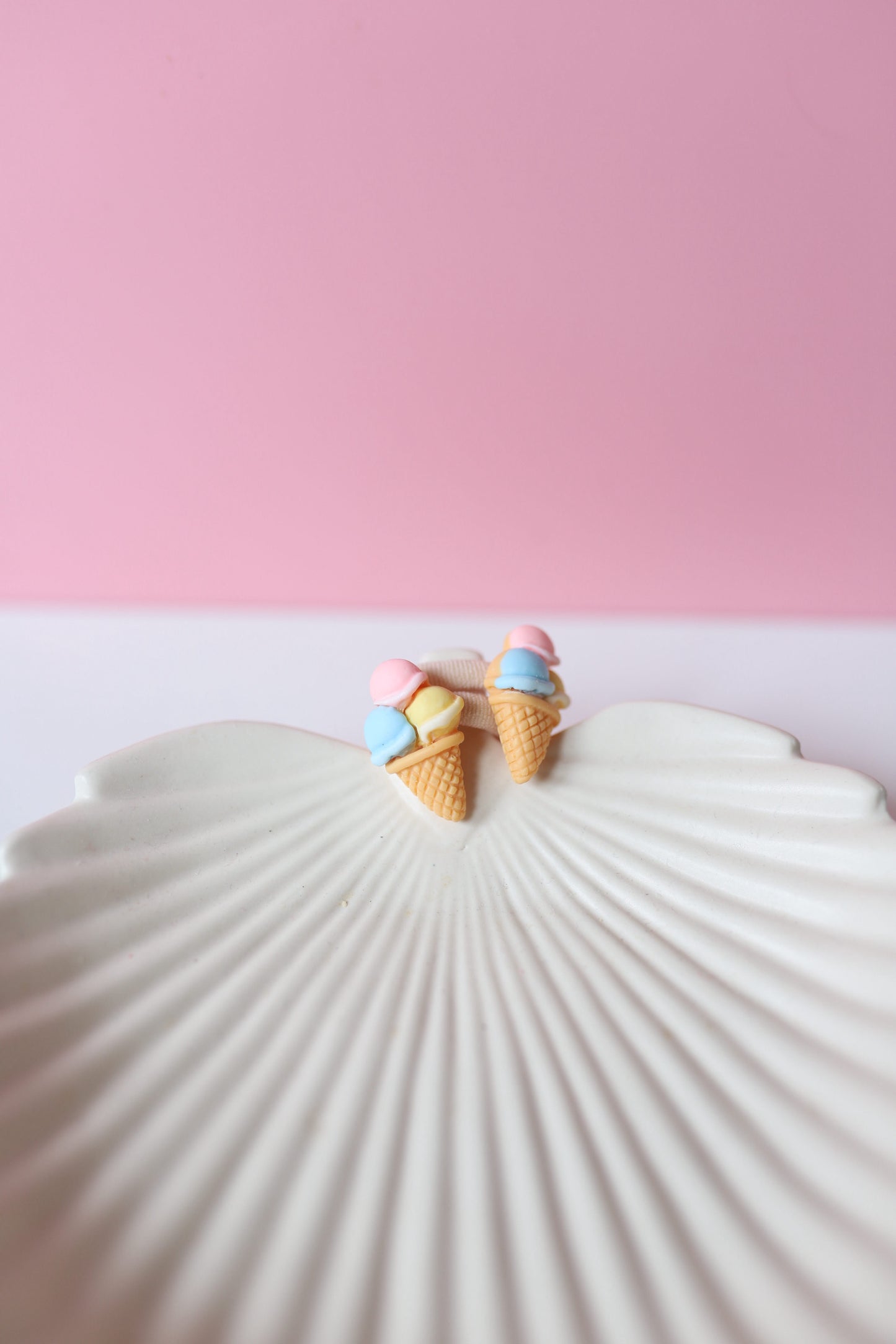 Haarelastiekjes - ijsbolletjes blauw