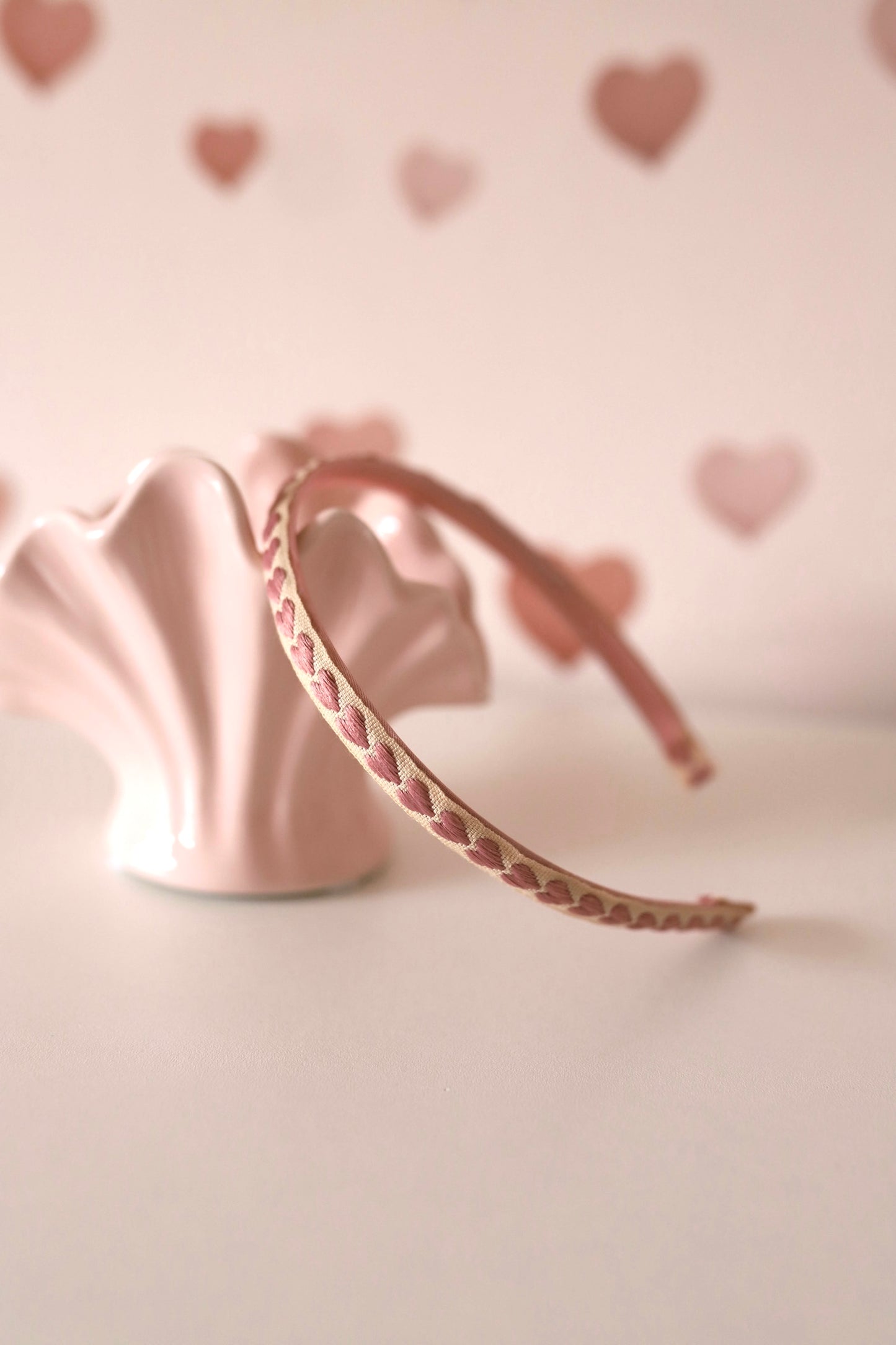 Diadeem roze hartjes