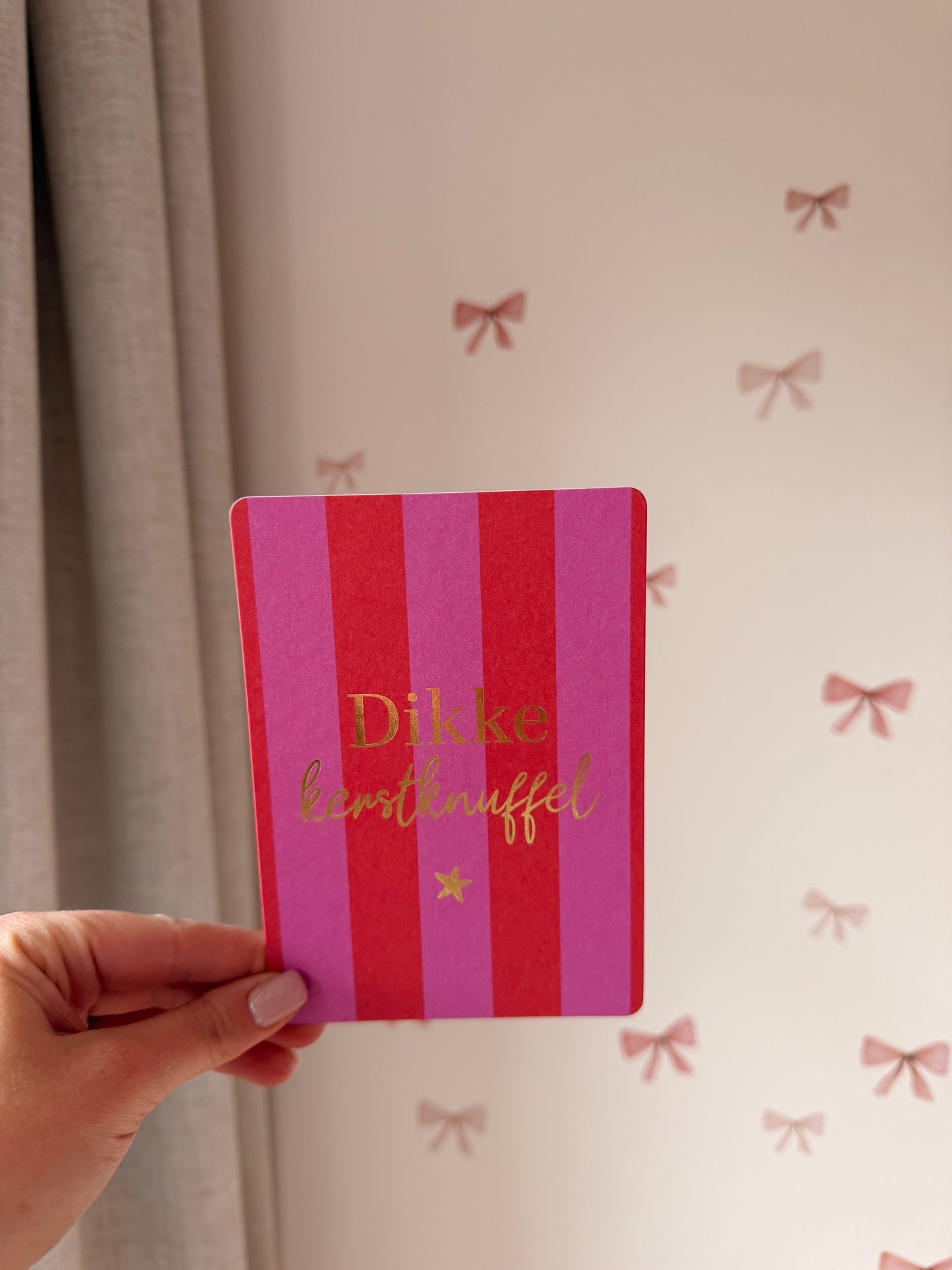 Kerst kaartje - dikke kerstknuffel