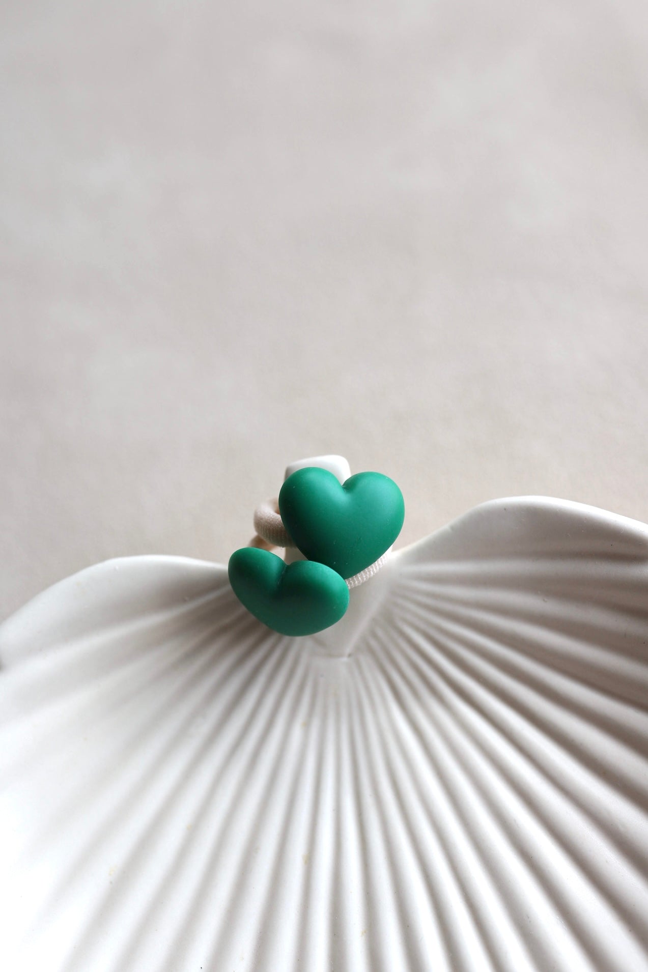 Haarelastiekjes - hartje groen
