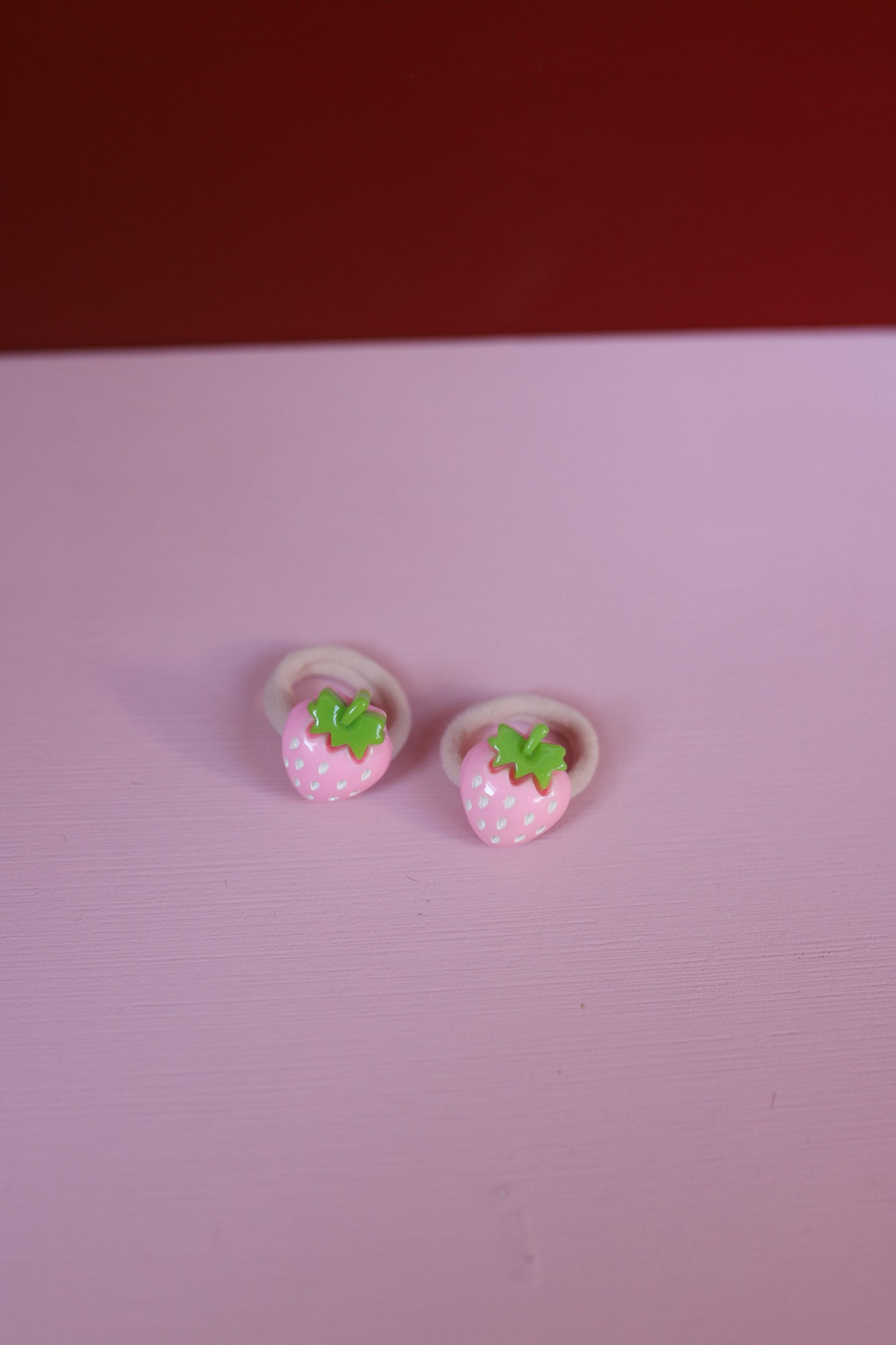 Haarelastiekjes - roze aardbei