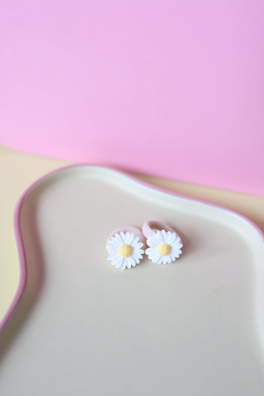 Haarelastiekjes - madeliefje