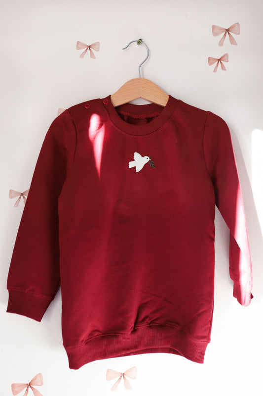 Trui bordeaux rood