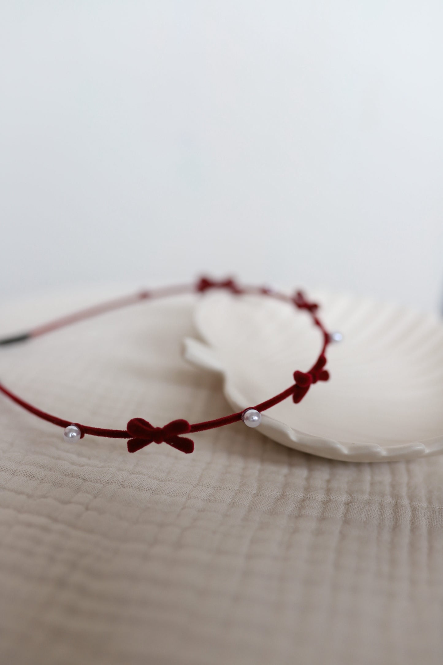 Diadeem - velvet rood