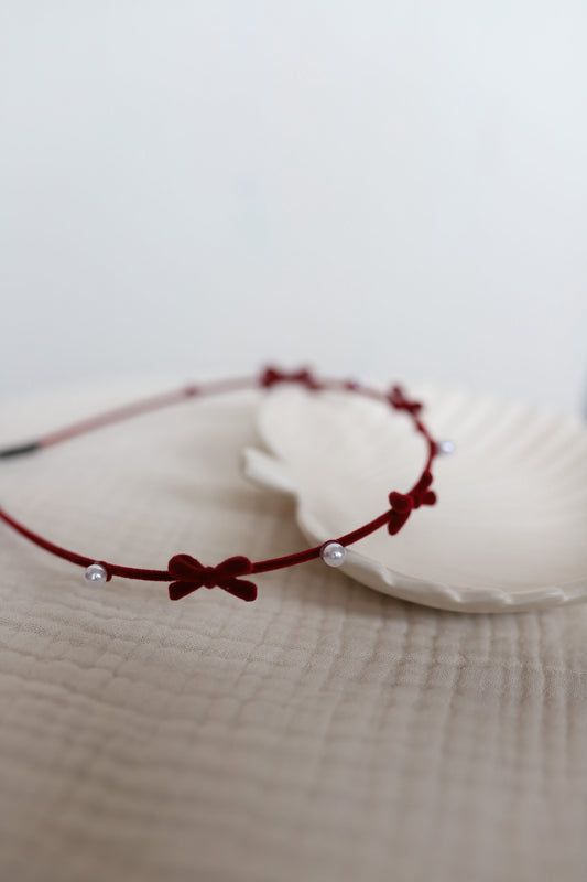 Diadeem - velvet rood