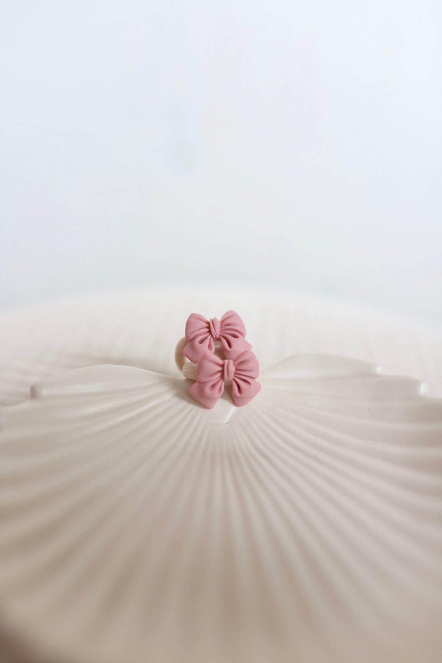 Haarelastiekjes - strikje oud roze