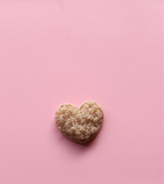 Anti slip - hartje donker beige