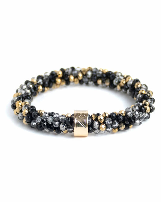Beadz - black grey gold rvs gold