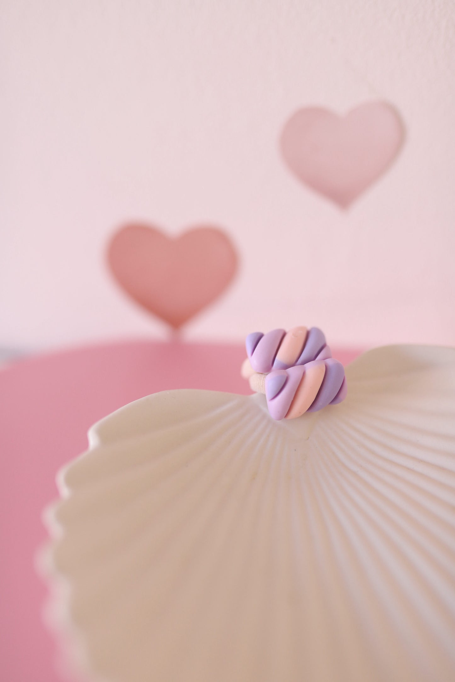 Haarelastiekjes - spekkie paars