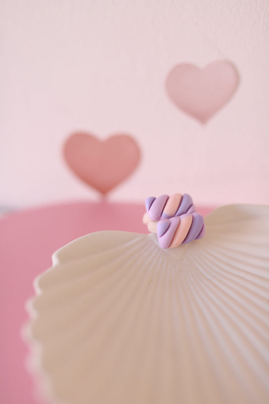 Haarelastiekjes - spekkie paars