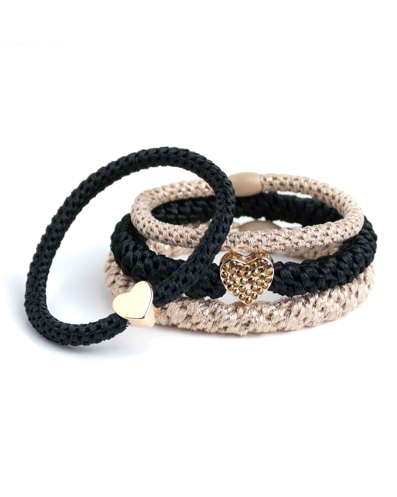 Haarelastiekjes - setje black&gold