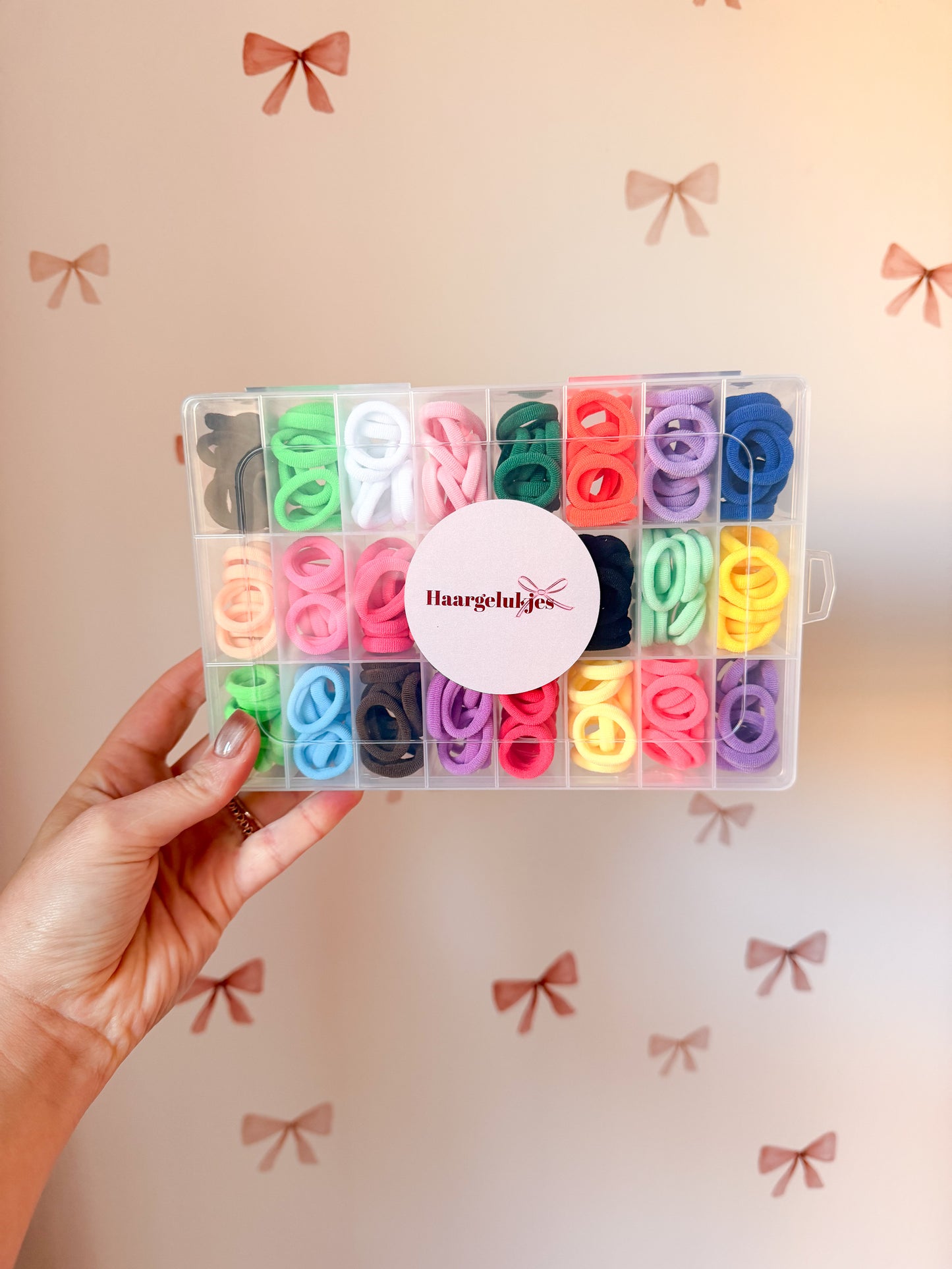 Doos nylon elastiekjes mix