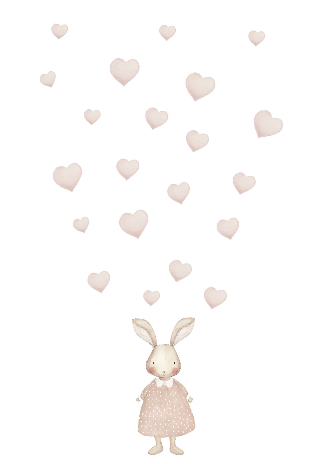 Muurstickers - konijntje meisje