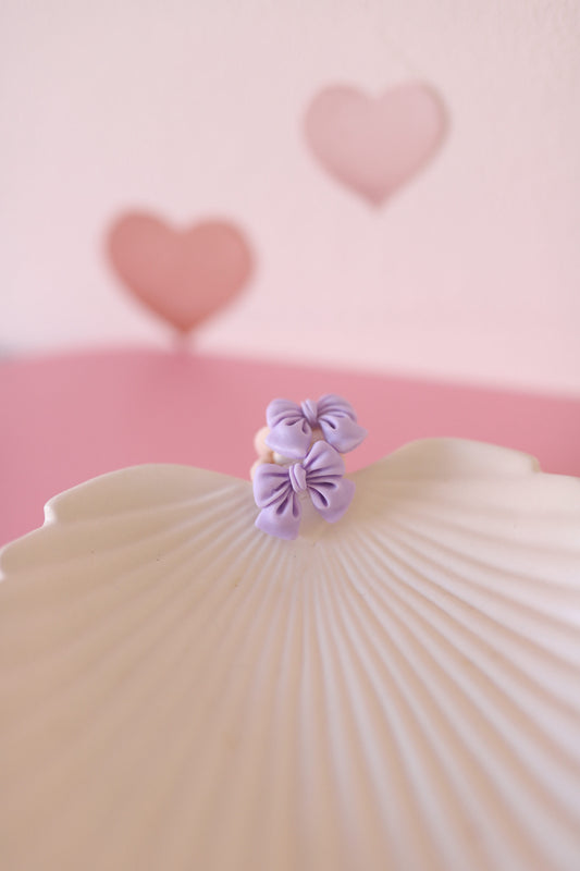 haarelastiekjes - strikje lila