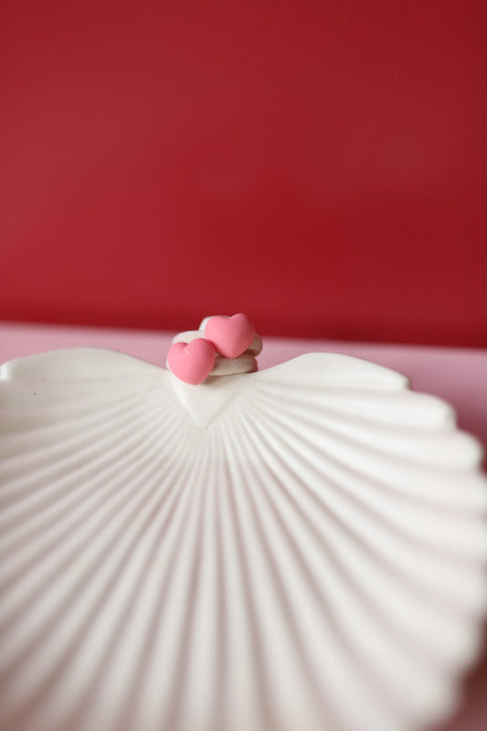 Haarelastiekjes - Roze hartje