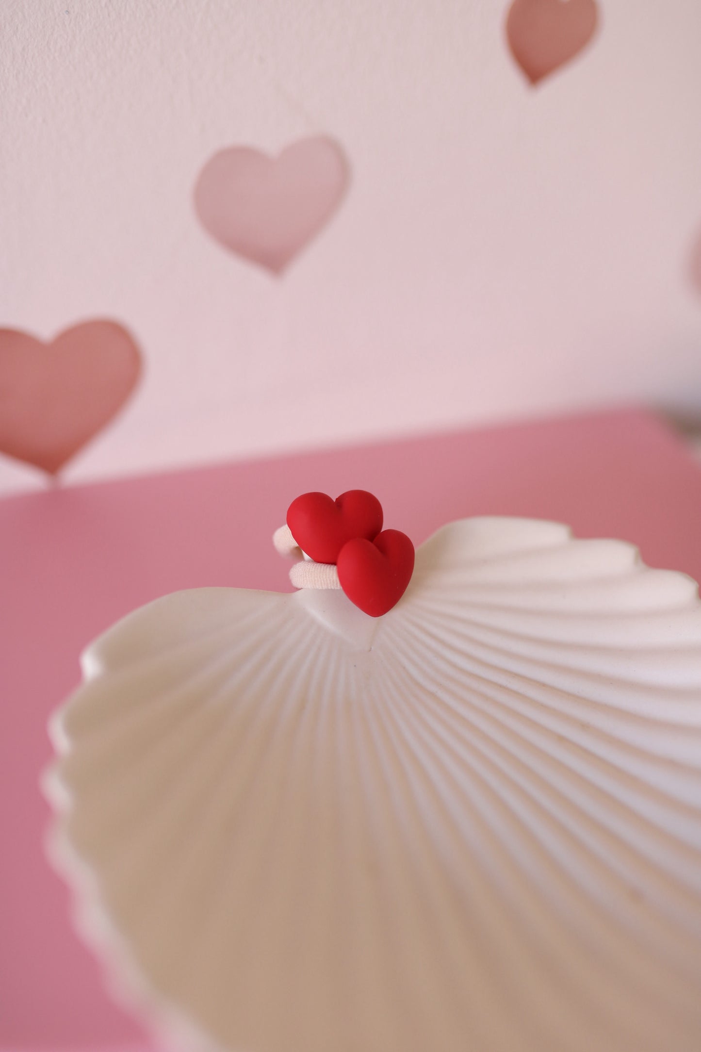 Haarelastiekjes - hartje rood