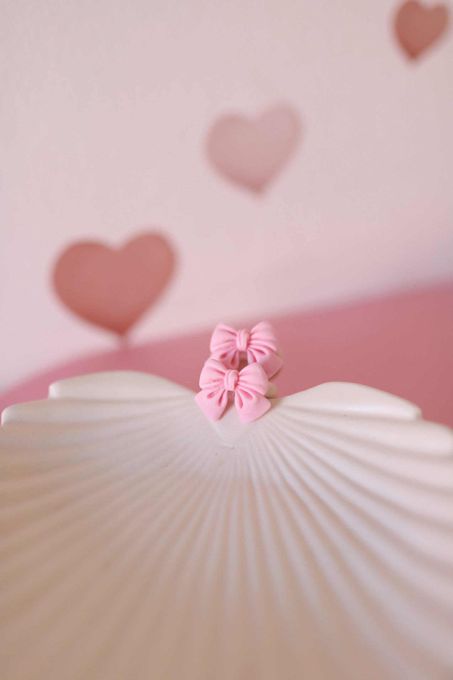 Haarelastiekjes - strikje licht roze