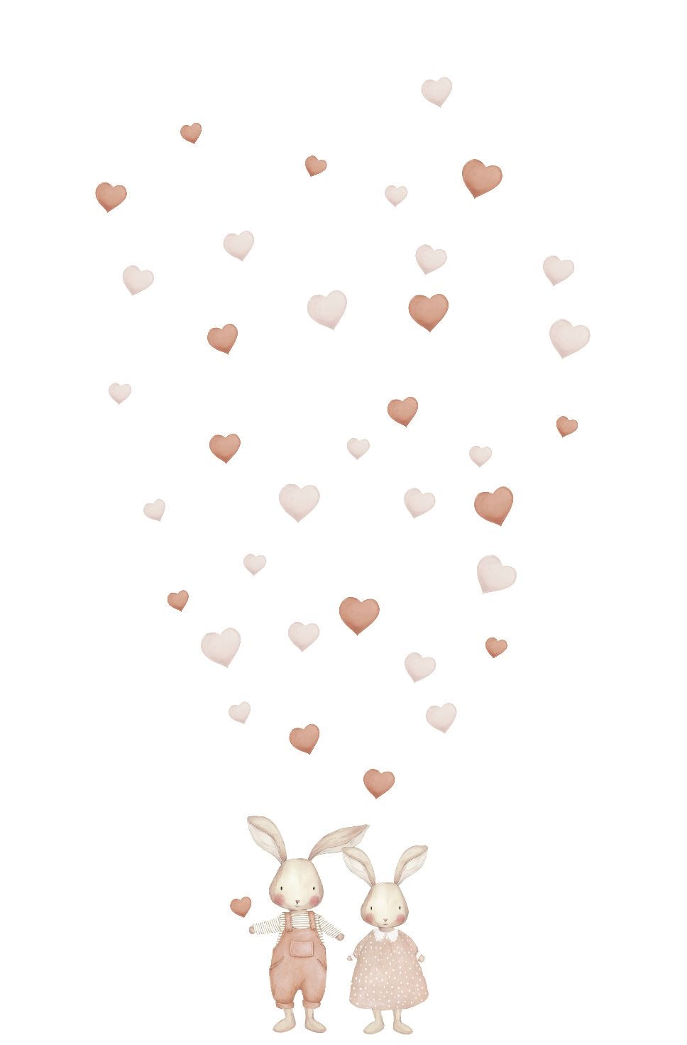 Muurstickers - konijntje meisje