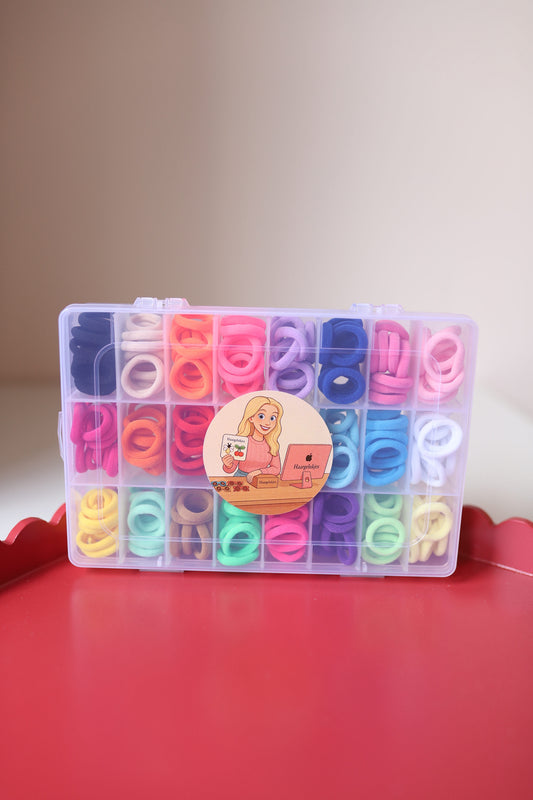 Doos nylon elastiekjes mix