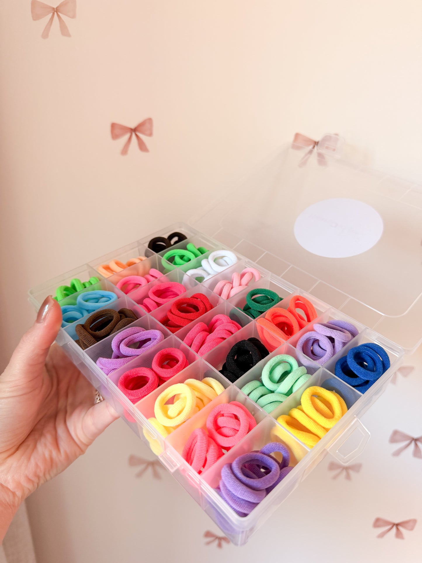 Doos nylon elastiekjes mix