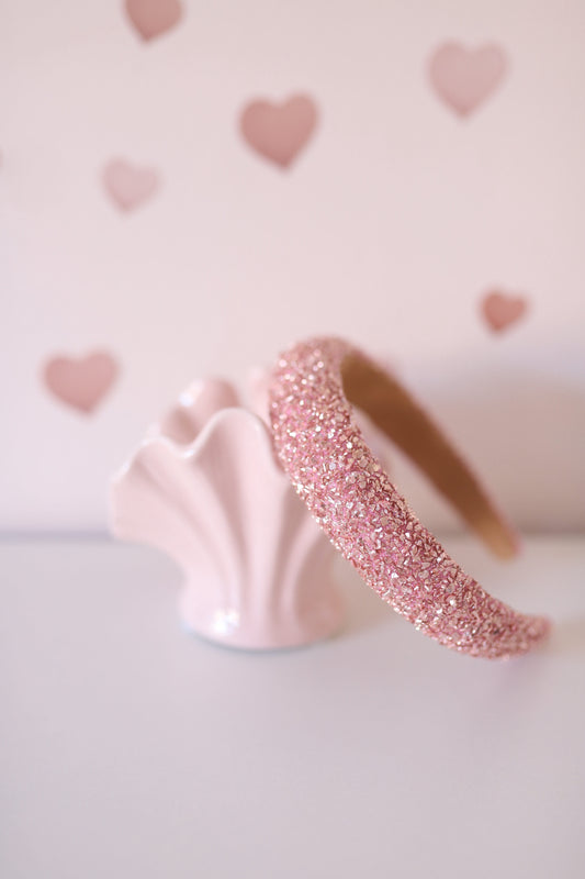 Diadeem - roze kristallen