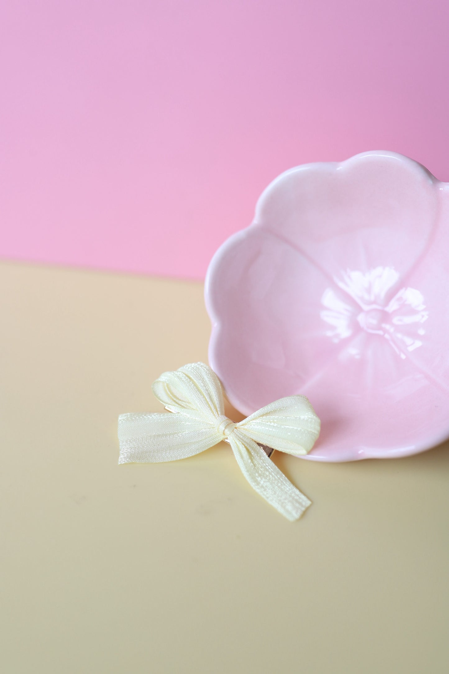 Alligator - strikje butter yellow