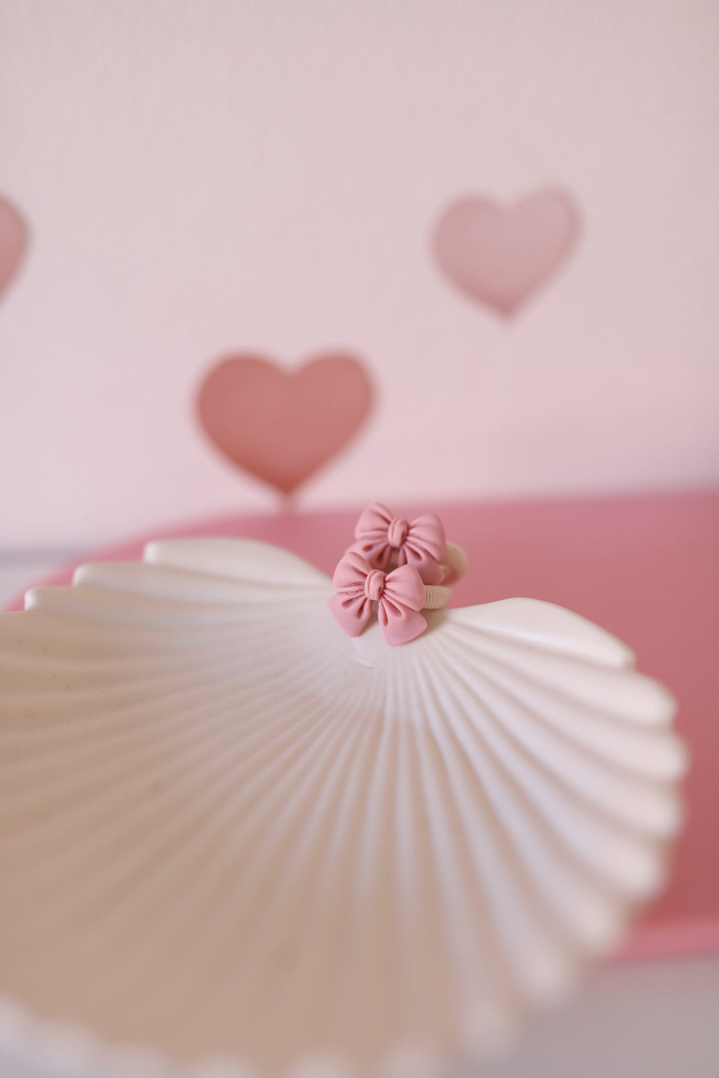 Haarelastiekjes - strikje oud roze