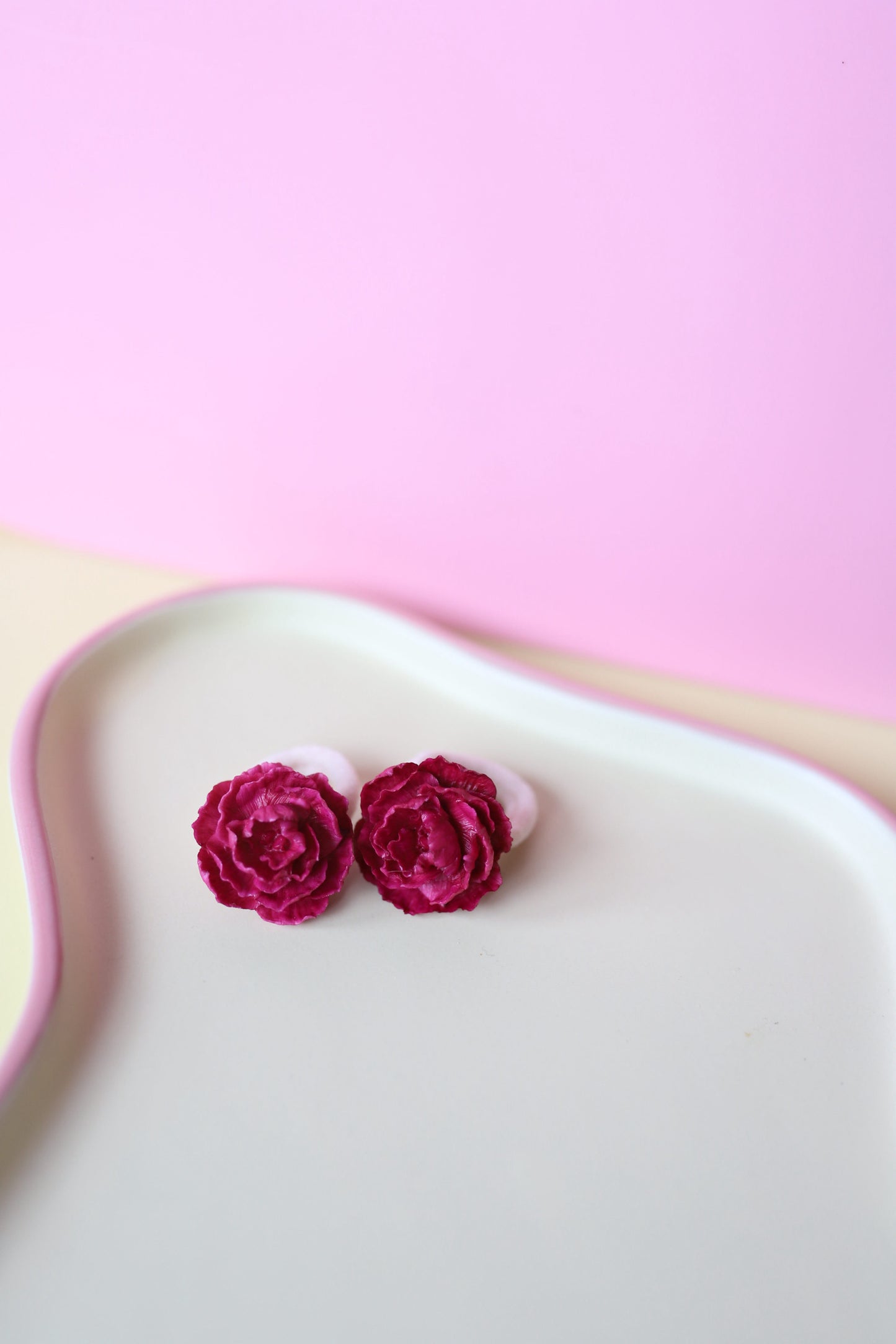 Haarelastiekjes - Peony bordeaux