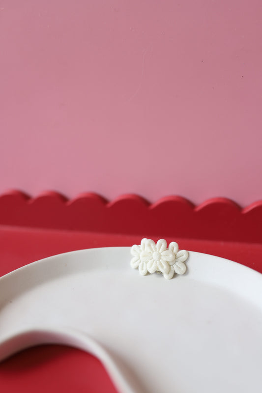 Anti slip - bloemetje crème wit