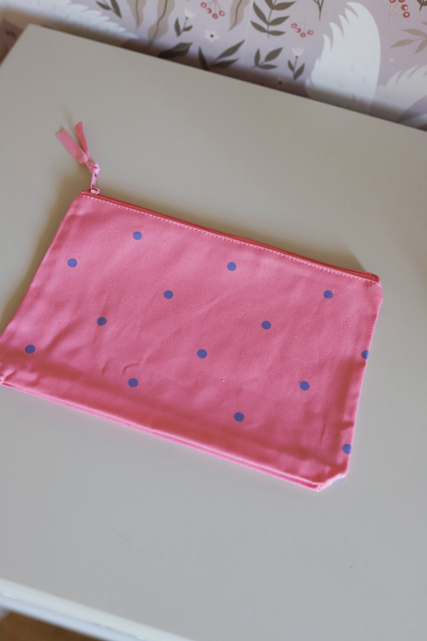 Toilettas - dots/bloem
