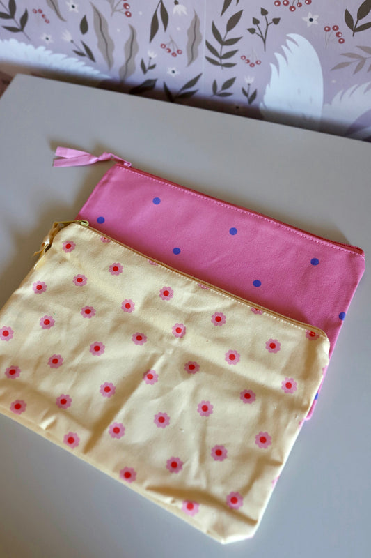 Toilettas - dots/bloem