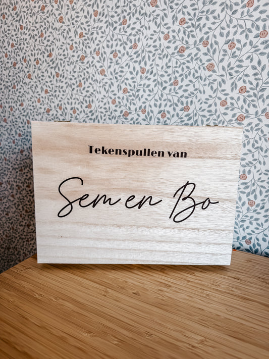 Teken/knutselspullen bewaar kist